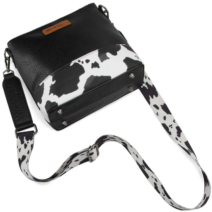 Wrangler Crossbody Purse Cow Print Cross Body Bag Womens Shoulder Bag Medium Handbag Messenger Bag WG20-83601BK