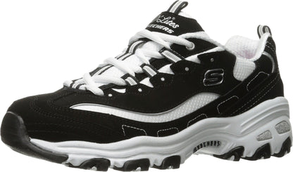 Skechers Women's D'lites - Me Time, Black/White, 5 Wide