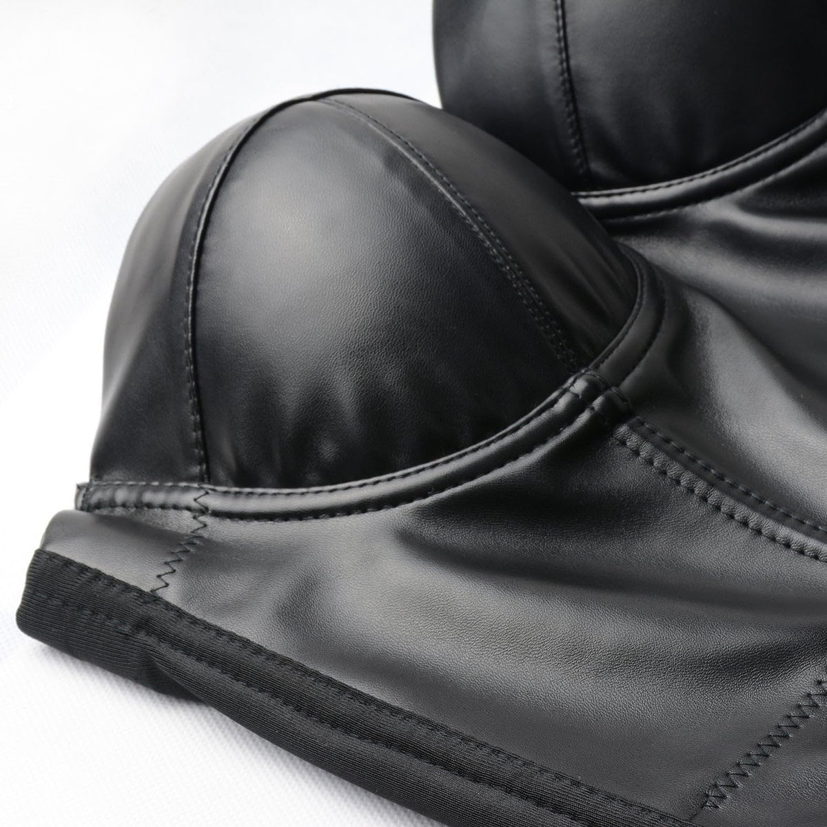PU Leather Bustier Crop Top Gothic Punk Push Up Women's Corset Top Bra Black X-Large