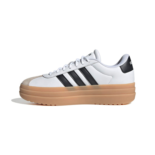 adidas Women's VL Court Bold, White/Black/Wonder Beige, 8