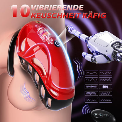 Chastity Cage Männer Sex Spielzeug für die Männer - Peniskäfig Keuschheitskäfig Herren SM Fetisch Extrem Penis Bondage, Keuschheitsgürtel Sexspielzeuge mit 5 Größen Penisringe 2 Schlüssel & 1 Schloss