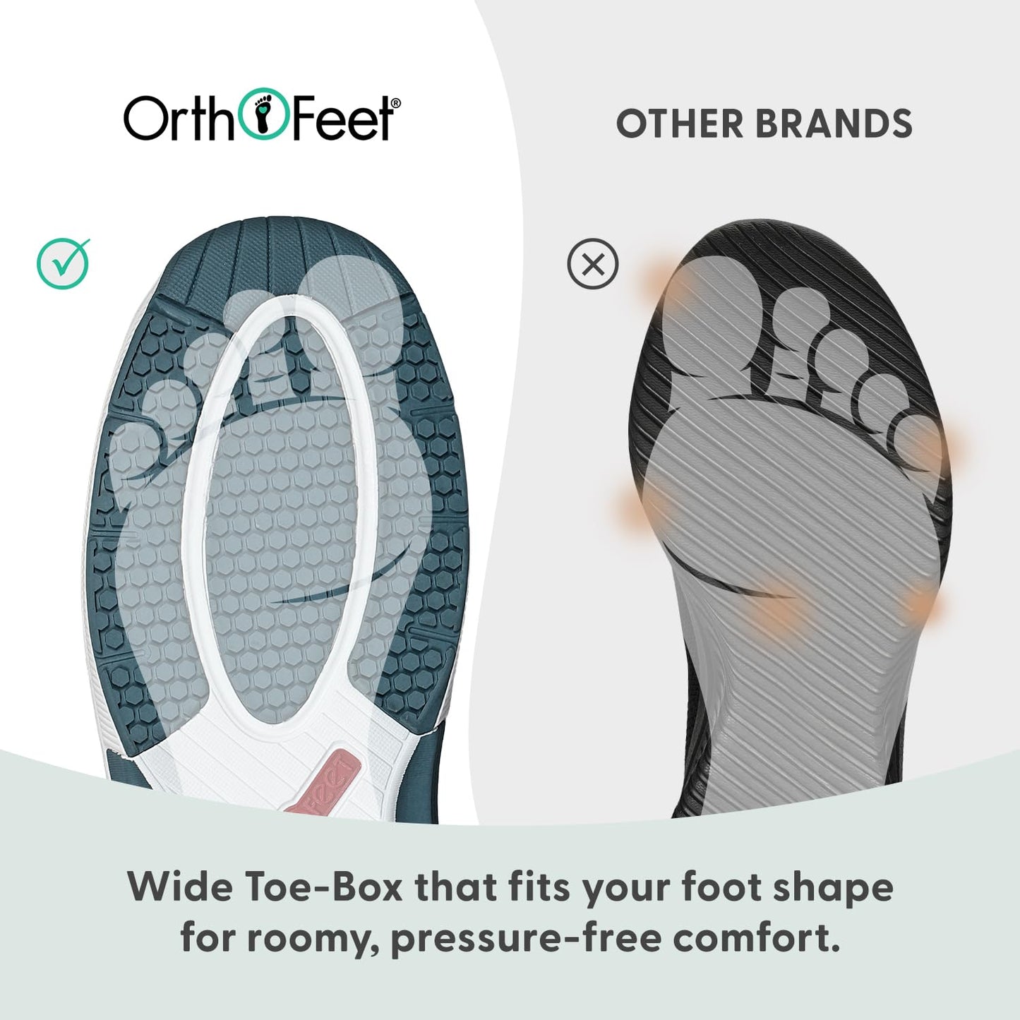 Orthofeet Men's Orthopedic White Leather Pacific Palisades Sneakers, Size 12