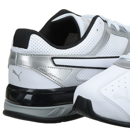 PUMA Men's TAZON 6 FM Cross Training Sneaker, Puma White-Puma Silver-Puma Black, 10.5
