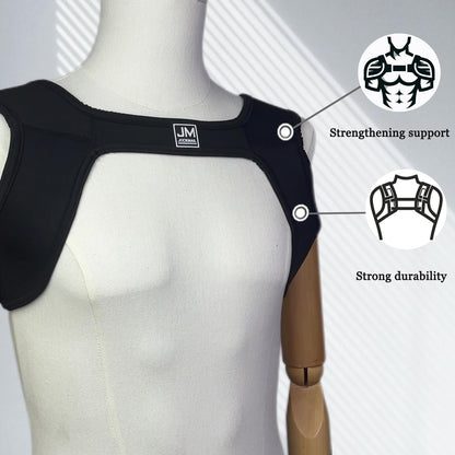 JOCKMAIL Men's Neoprene Harness - Elastic Shoulder Strap, Muscle Chest Harness (US, Alpha, Small, Medium, Regular, Black)