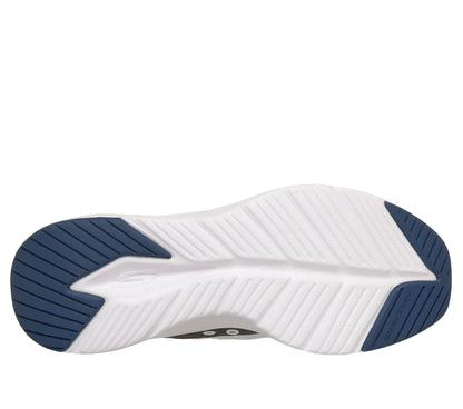 Skechers Men's Contour Foam Cozy Fit Hands Free Slip-in Sneaker,White/Navy,11.5