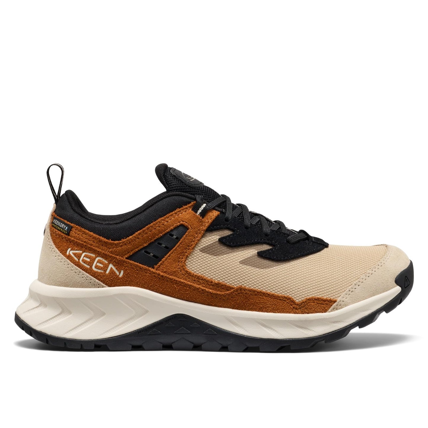 KEEN Men's Hightrail Low Height Durable Lightweight Breathable Leather Waterproof Hiking Shoes, Safari/Roasted Pecan, 10