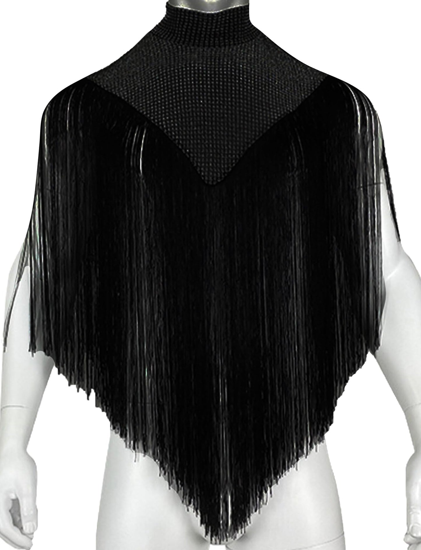 Men's Fringe Hem Turtleneck Sleeveless Tank Top Sequins Flowy Tassel Shirts Novelty See Through Muscle Top Tees for Night Out Bar Disco