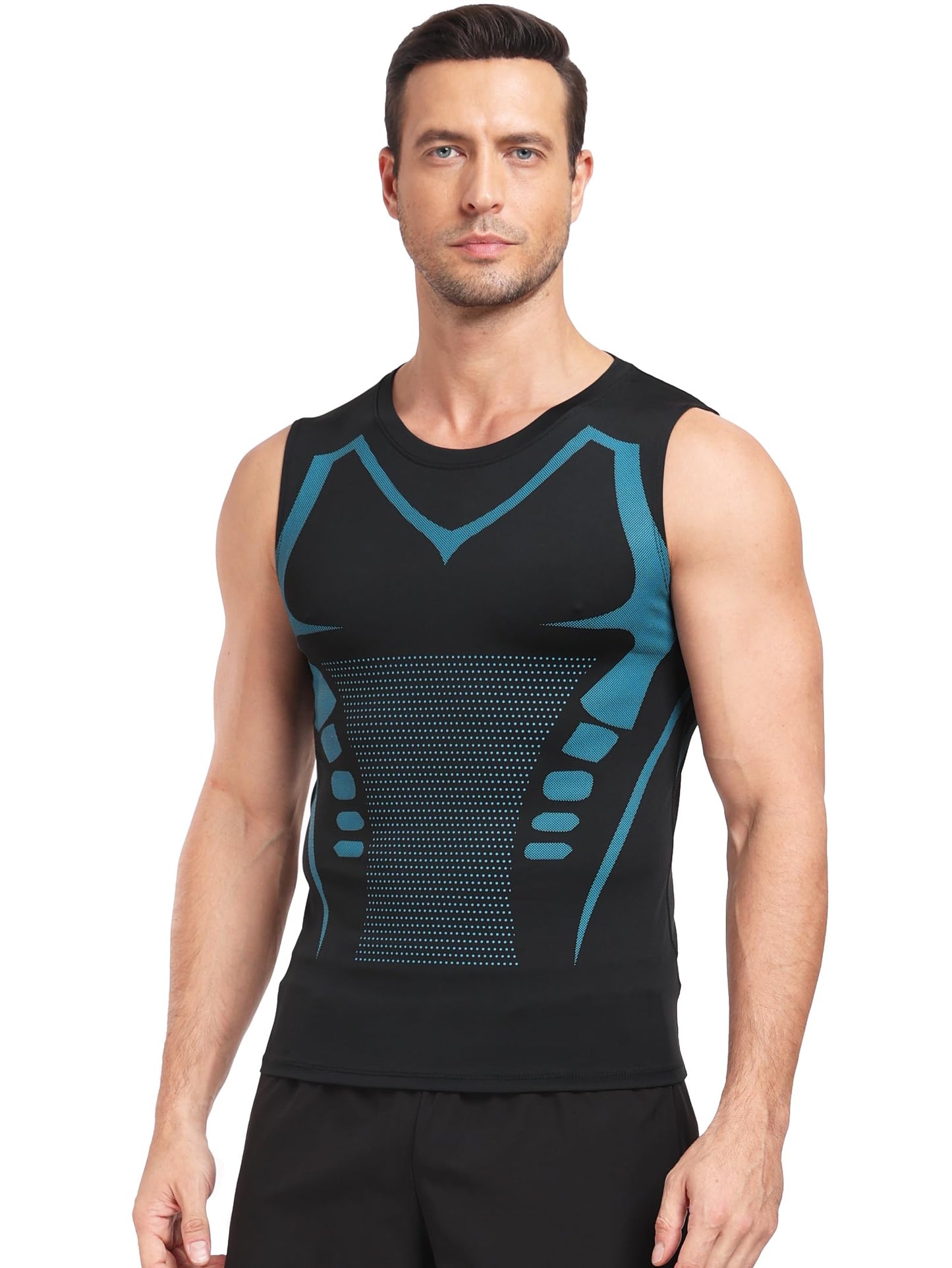 3Pack Mens Running Sport Tank Tops Dry Fit Gym Wicking Athletic Mesh Breathable Cool Workout Sleeveless Shirts Base Layer