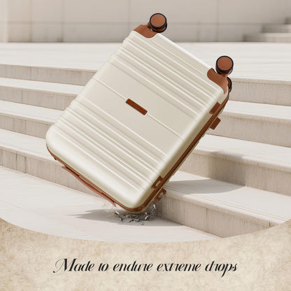 CASELLY Luggage Sets with spinner wheels, PC+ABS Hard Shell Travel Luggage,Lightweight Carry-on suitcases with TSA Lock,YKK Zippers (Green, 7 piece sets（14/18/20/24/28/DB/TB）)