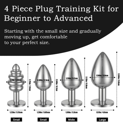 Fox Tail Plug with Interchangeable Butt Plug Training Kit