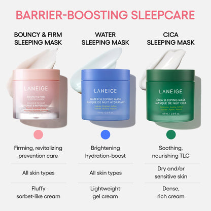 LANEIGE Bouncy and Firm Sleeping Mask: Revitalize, Smooth, Peony & Collagen Complex, Barrier-Boosting Hydration