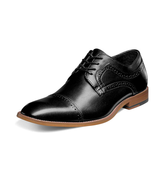 Stacy Adams Men's Dickinson Cap Toe Oxford, Black, 12 M US