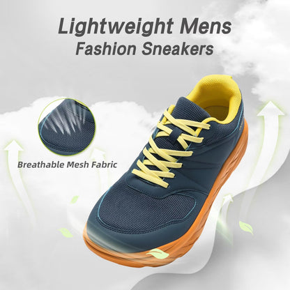 Men's Orthopedic Diabetic Wide Walking Shoes: Comfortable Plantar Fasciitis Arch Support Hammer Toes Neuropathy Recovery Tennis Shoes, Fit Outdoor Bowling Workout Sneakers Dark Blue Size 13