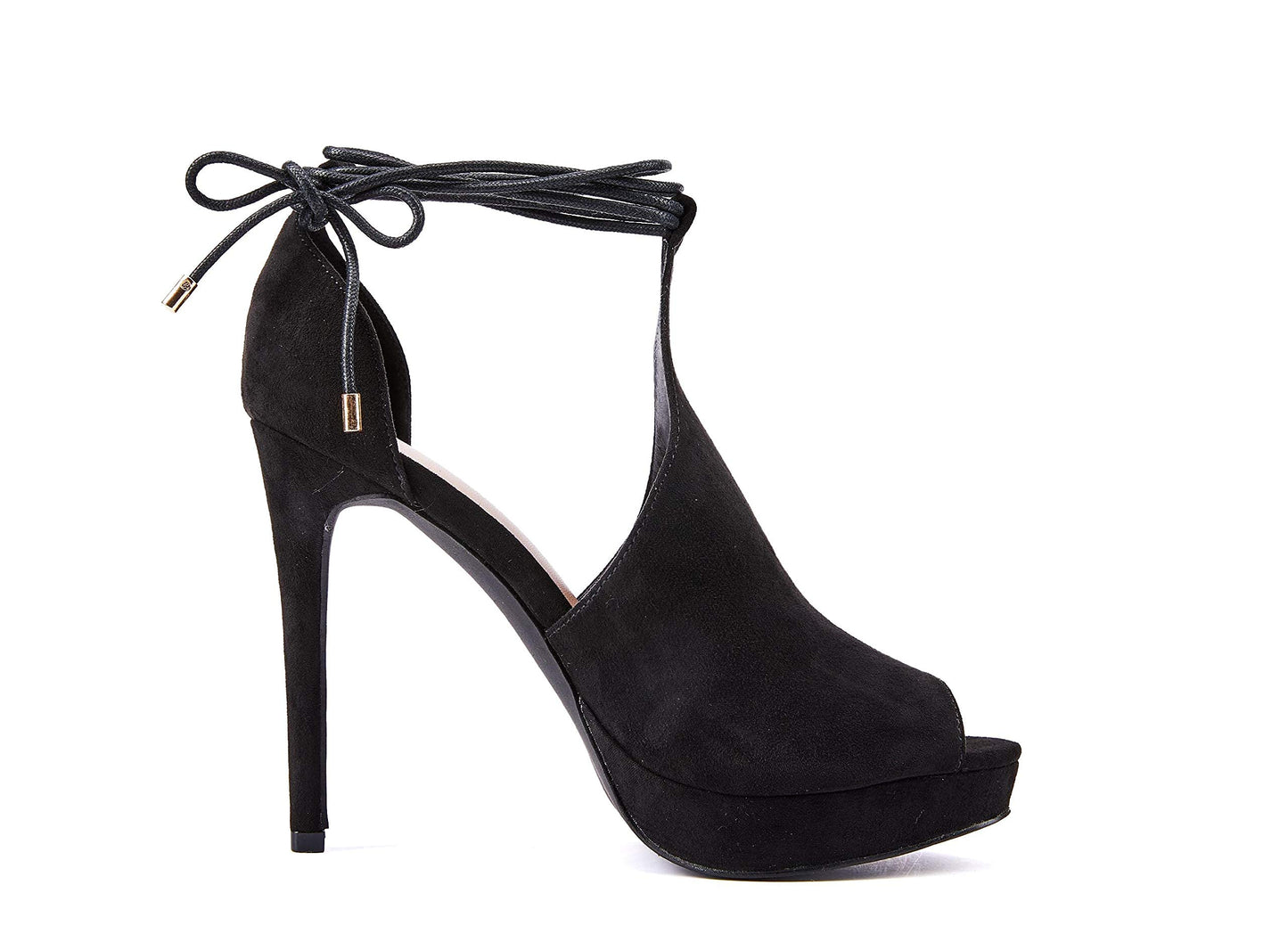 Fashare Womens Peep Toe Platform Heels Sexy Sandals Strappy Lace Up Tie Stilettos Dress Pumps Shoes 8.5