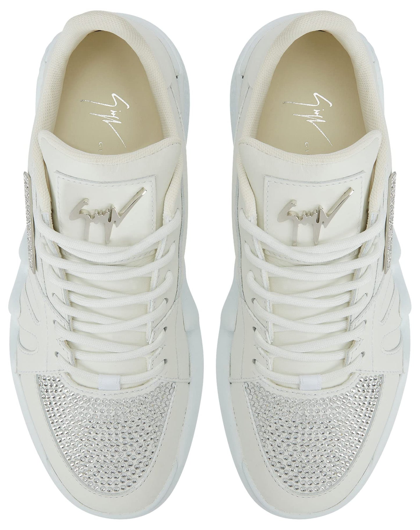 Giuseppe Zanotti,Talon Low-Top Sneakers Leather, 12, White