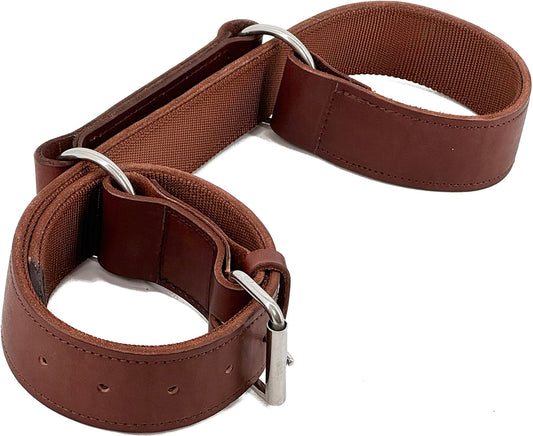 Heavy Harness Leather Hobble for Horses, Western Adjustable Equine Hobble with Stainless Steel Hardware,1-3/4" Width