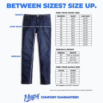 Mugsy Beans Men’s Jean - Classic Fit Medium Gray Denim Jeans for Men - Ultra-Flexible & Comfortable Pants for Men - True to Size