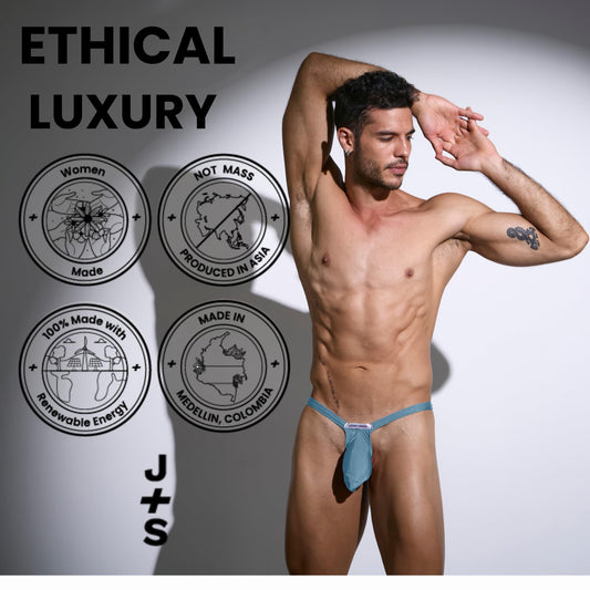 MALEBASICS Men's Thong Underwear Bulge Pouch - Sexy Low Rise G-String T-Back Bikini, Breathable Nylon Stretch Fit Black S