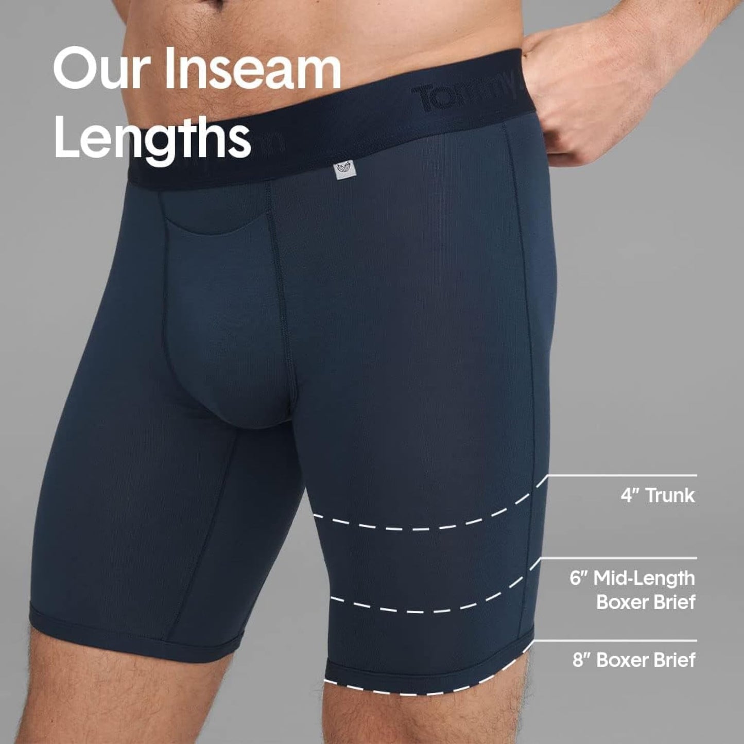 Tommy John Men's Second Skin Boxer Briefs - 3 Pack - No Ride-Up Comfortable Breathable Underwear for Men, Black, Large