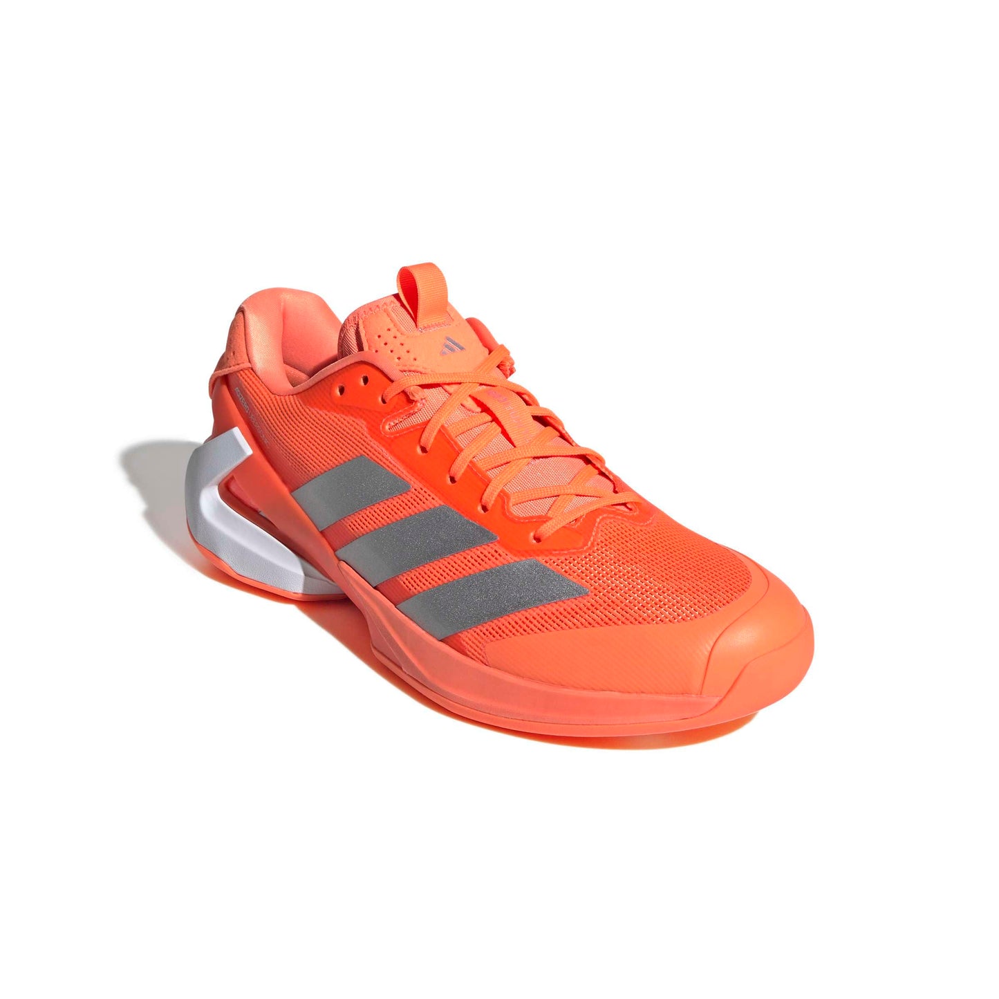 adidas Men's Adizero Ubersonic 5 Tennis, Lucid Orange/Silver Metallic/Black, 14