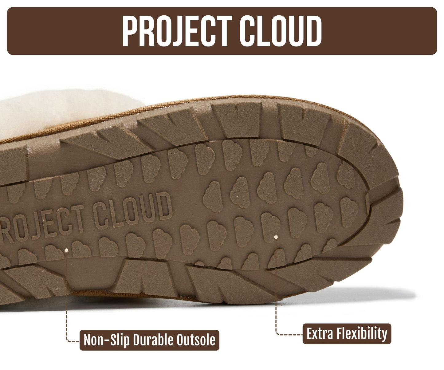 Project Cloud 100% Genuine Leather Shearling Slippers Women