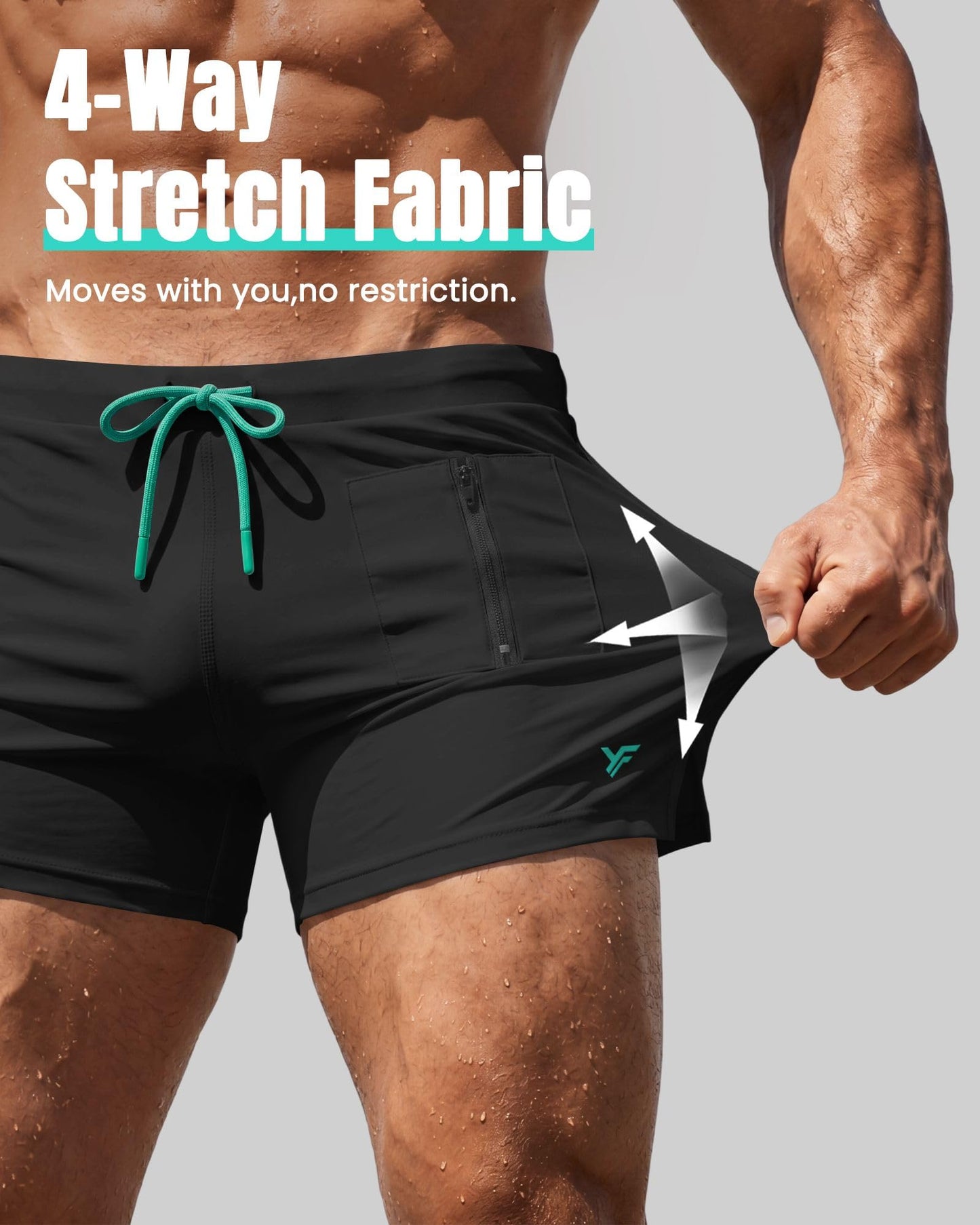 Men Swim Underwear Brief Trunks Sunga Bikini Boxer Fair no Cove Mesh Liner Compression Drawstring Zipper Pocket Inseam Harbor Swimsuit Swimtrunks Suit Beach Wear Pool Board Surf 4 3 Inch Square Cut