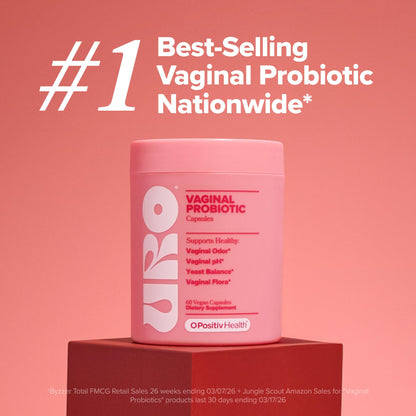 URO Vaginal Probiotics for Odor, Flora & pH Balance – 1-Month Supply