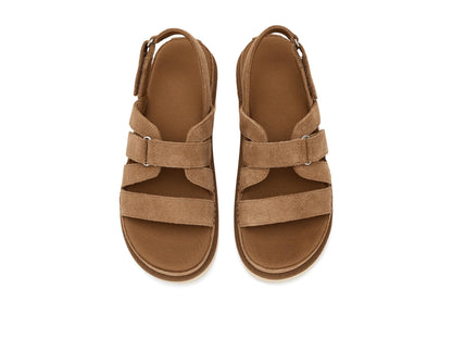 UGG Women's Goldenstar Gleam Sandal, Chestnut, 8.5