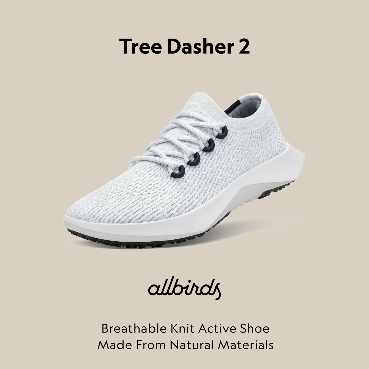 Allbirds Women's Tree Dasher 2, Active Running & Walking Sneakers - Blizzard (Blizzard Sole) - 6 Medium