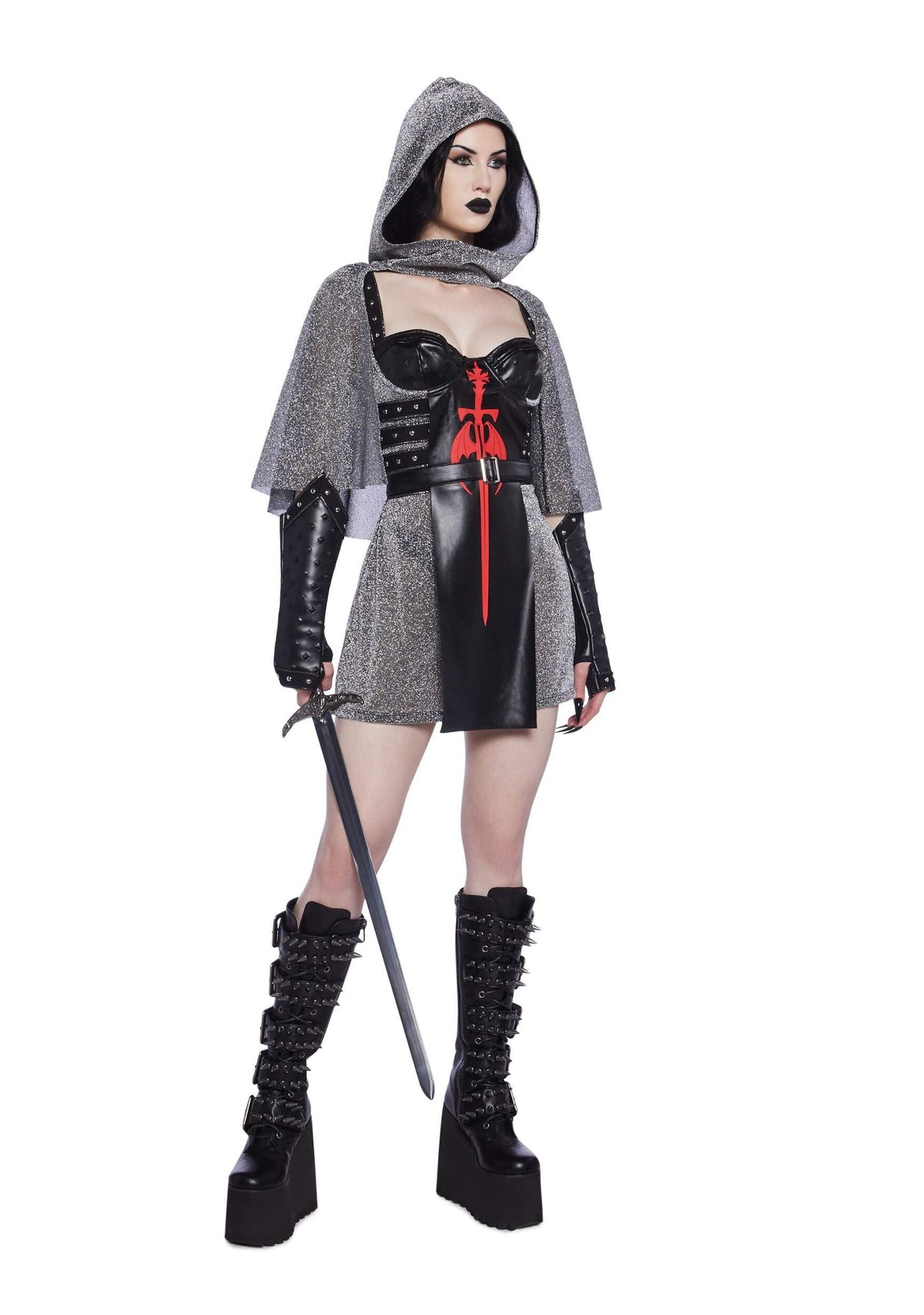Dolls Kill Medieval Knight Womens Costume - Renaissance Outfit by Trickz N' Treatz - XX-Small