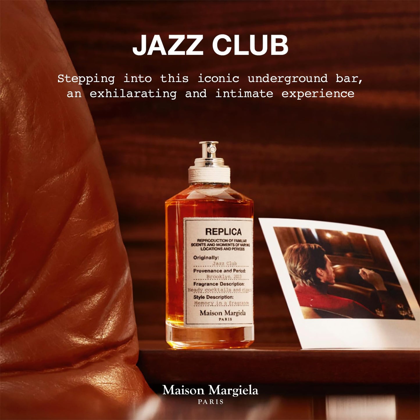Maison Margiela - Replica - Jazz Club Eau de Toilette - Warm & Spicy Scent - With Vanilla, Rum Accord, & Tobacco - 3.4 Fl Oz