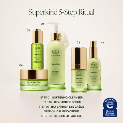 Tata Harper Superkind Bio-Barrier Eye Crème, Anti-Aging Eye Cream for Sensitive Skin, Hypoallergenic Skincare, Fragrance Free Skincare, Natural Skincare, Dermatologist Tested, Vegan, 15ml