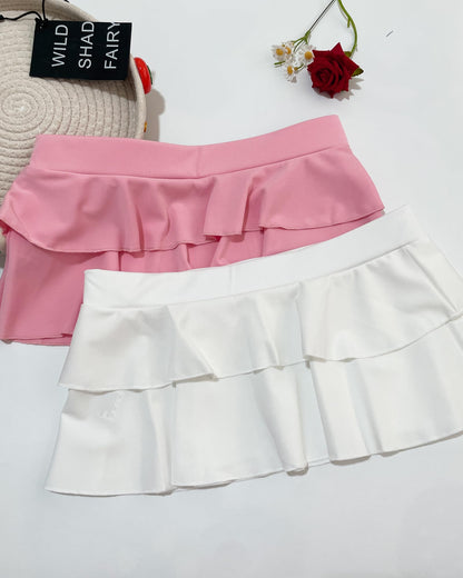 Men's Costume Outfit -Ruffled Sexy Layered Mini Skirt Sissy Outfit- Crossdressing