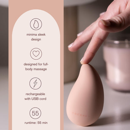 COCONU Wave Rechargeable Body Massager for Muscle Relaxation & Self Care | 10 Vibration Modes | Platinum Silicone | Waterproof | USB Rechargeable | Travel Friendly