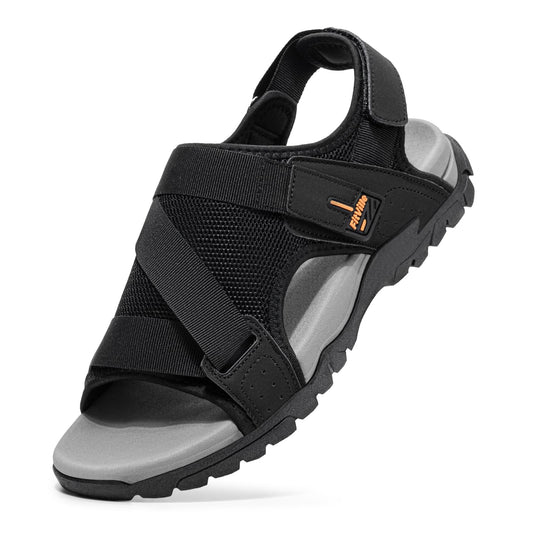 FitVille Diabetic Sandals for Men Wide Orthopedic Athletic Sandals with Arch Support Lightweight Breathable Outdoor Sandals for Beach Travel