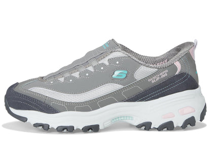 SKECHERS Womens D'Liteshands Free Slip-INS Grey Light Pink 5.5 Medium