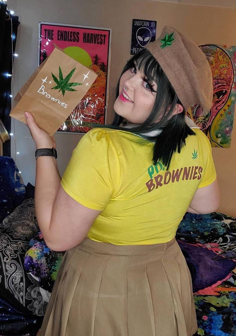 Dolls Kill Mary Jane Pot Brownie Costume - Stoner Scout Outfit by Trickz N' Treatz - X-Small