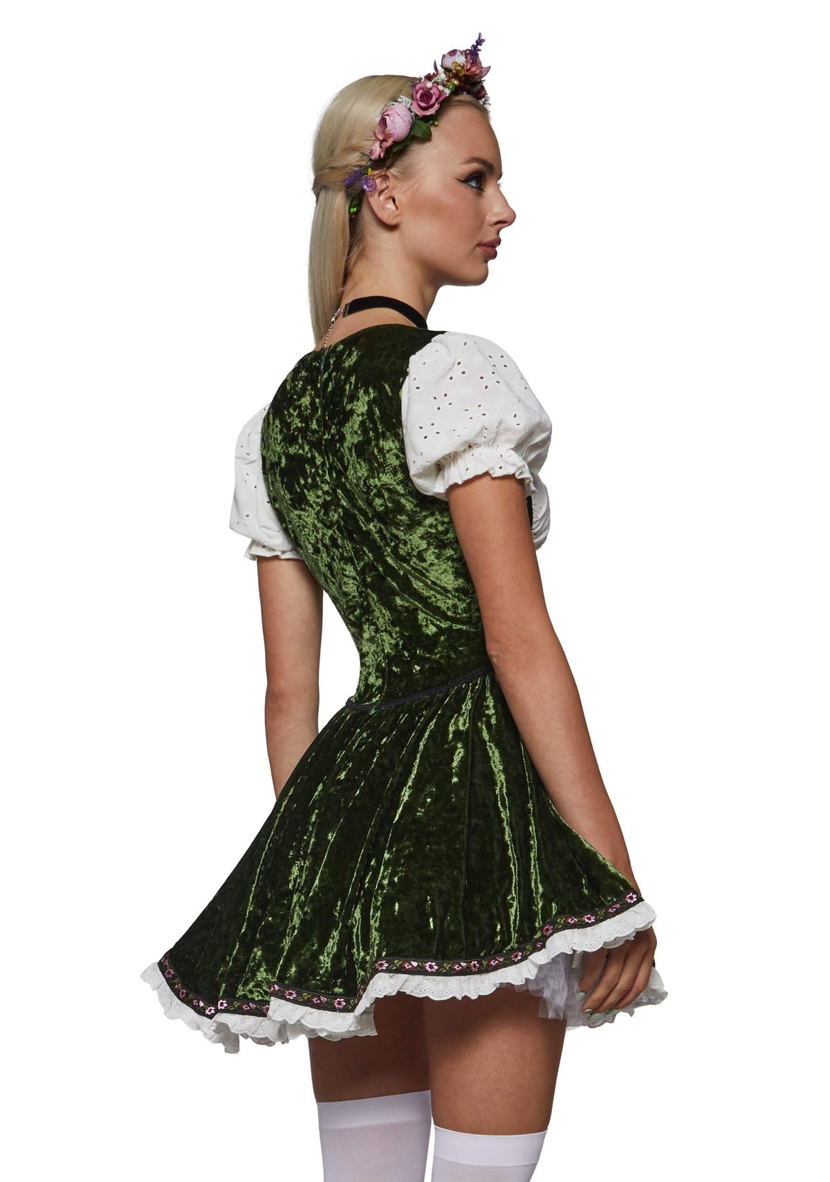 Dolls Kill Oktoberfest Bavarian Maiden Costume - German Beer Hall Maiden Set by Trickz N' Treatz,1X