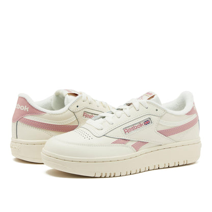 Reebok Women's Club C Double Revenge Platform Sneaker, Chalk/Smokey Rose, 9.5