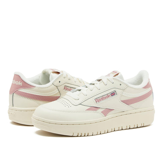 Reebok Women's Club C Double Revenge Platform Sneaker, Chalk/Smokey Rose, 9.5