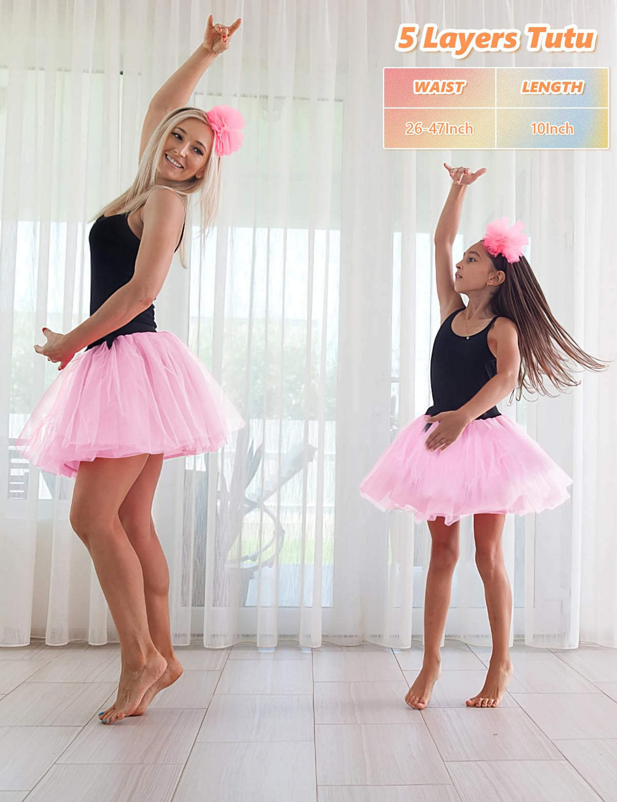 Pink Sissy Tutu -Tulle Skirts 5 Layered  -Tutu Skirts l