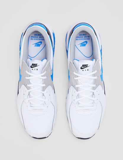 Nike Men's Air Max Excee Shoes, White/Blue Crystal-Light Smoke Grey-Black, 13
