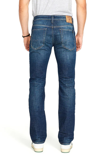 Buffalo David Bitton Men's Relaxed Straight Driven Jeans, Dark Blue Sanded Indigo, 31W x 34L