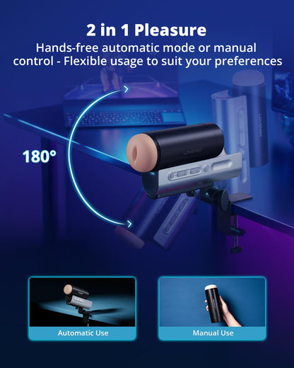 LOVENSE Solace Pro Automatic Male Masturbators, App Remote Control Pocket Pussy Thrusting Blowjob Sex Toys - Machines & Devices for Men Pleasure Adjustable Male Stroker with Immersive AI/VR Experience