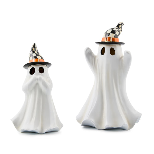 MACKENZIE-CHILDS Illuminated Ghosts Set, Black-and-White Courtly