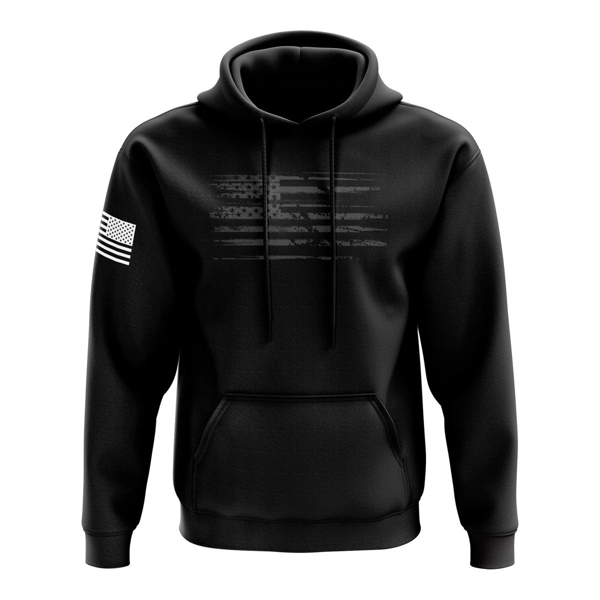 Tactical Pro Supply Patriotic American Flag Heavyweight Hoodies for Men and Women | Phantom Flag, 3XL