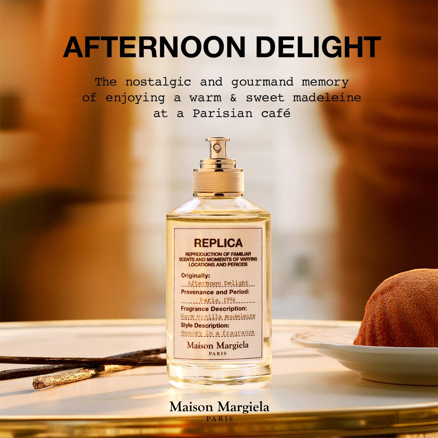 Maison Margiela - Replica - Afternoon Delight Eau de Toilette - Warm & Cozy Fragrance - With Vanilla & Sandalwood - 3.4 Fl Oz