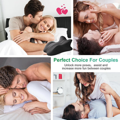 Extra-Large 27° Degree Memory Foam Ergonomic Prone Couples Pillow for Intimacy