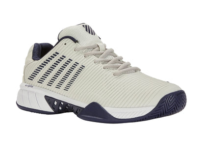 K-Swiss Men's Hypercourt Express 2 Tennis Shoe, Vaporous Gray/White/Peacoat, 7.5 W
