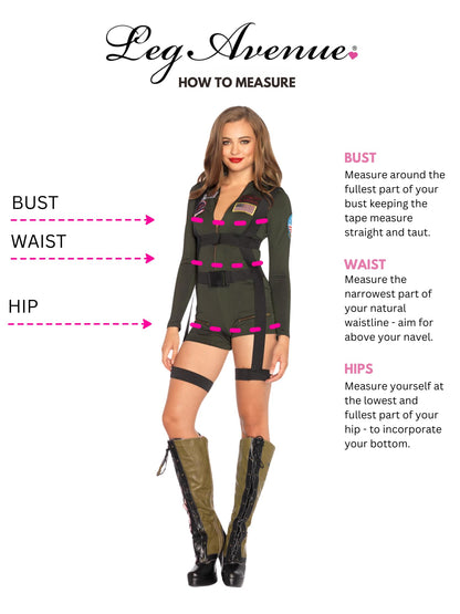 Leg Avenue Womens Licensed Top Gun Spandex Romper Costume, SMALL, Khaki